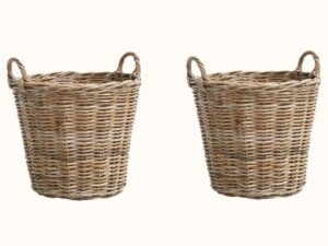 Acadia Washing Basket Hampton Grey Pair