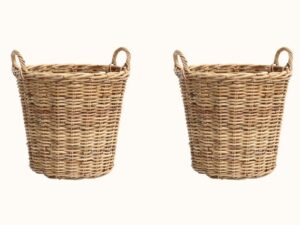 Acadia Wicker Basket Pair Natural