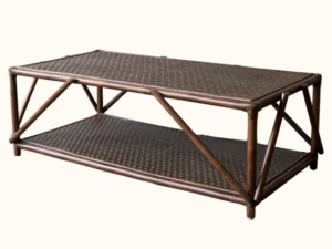 Argyle Rattan Coffee Table - Brown Wash side