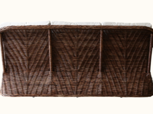 Batavia Wicker 3 Seater Back - Smoked Oak