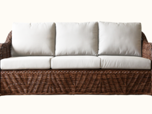 Batavia Wicker 3 Seater Lounge Smoked Oak