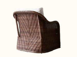 Batavia Wicker Armchair Back- Smoked Oak