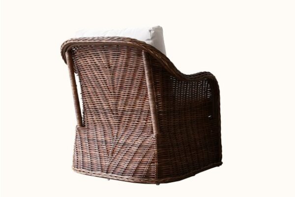 Batavia Wicker Armchair Back- Smoked Oak