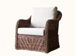 Batavia Wicker Armchair - Smoked Oak