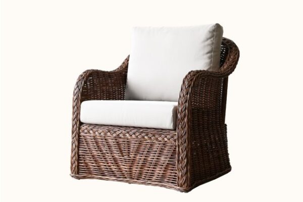 Batavia Wicker Armchair - Smoked Oak