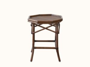 Cancun Rattan Octagonal Side Table - Brown Wash