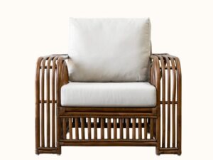 Key Largo Split Cane Armchair - Brown Wash