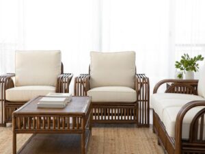 Key Largo Split Cane Armchair - Brown Wash In Lounge room