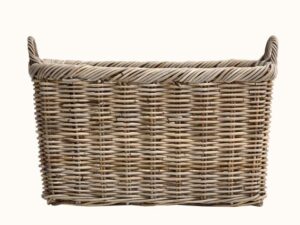 Large Providence Wicker Basket Hampton Grey, Farmhouse, Federation, Storage, Firewood, washing basket