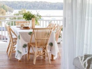 Maine Split Cane Dining Chair - Natural Beach House Coastal style