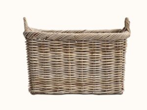 Medium Providence Wicker Basket Hampton Grey, Farmhouse, Federation, Storage, Firewood, washing basket