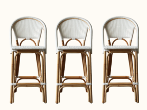 Miami Woven Barstool in Natural & White buy 3 & Save