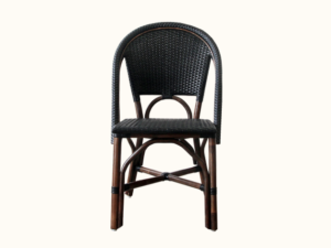 Miami Woven Bistro Chair - Tobacco Brown & Black. Hamptons, Federation, Halcyon House, Cabarita Beach, French Cafe, London, European, Coastal