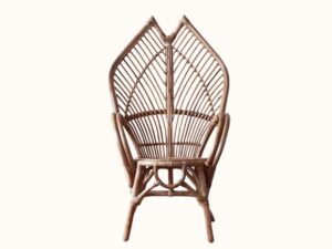 Moroccan Cane Rattan Feature Chair Natural Statement Unique Three Birds Cane Chair