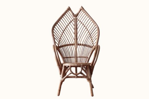 Moroccan Cane Rattan Feature Chair Natural Statement Unique Three Birds Cane Chair