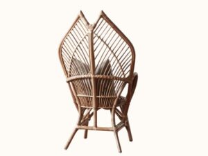 Moroccan Cane Rattan Feature Chair Natural Statement Unique Three Birds Cane Chair