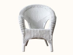 Coastal Federation Hampton Cape English Conservatory Patio White Wicker Chair Table Veranda Setting.