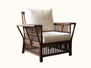 President Rattan Armchair Brown Wash Coastal, Federation Colonial plantation raffles American Palm Beach Cane Bamboo