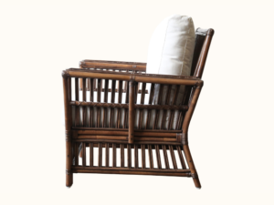 President Rattan Armchair Brown Wash Coastal, Federation Colonial plantation raffles American Palm Beach Cane Bamboo