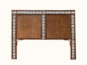 President Rattan King Bedhead in a warm Brown Wash finish