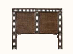 President Rattan King Bedhead in a warm Tobacco finish