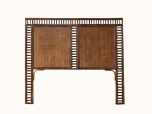 President Rattan Queen Bedhead in a warm Brown Wash finish