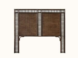 President Rattan Queen Bedhead in a warm Tobacco finish