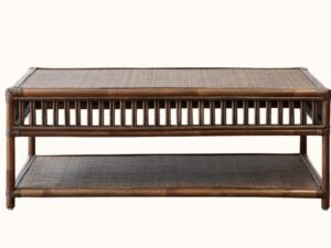 President Rattan Coffee Table - Brown Wash