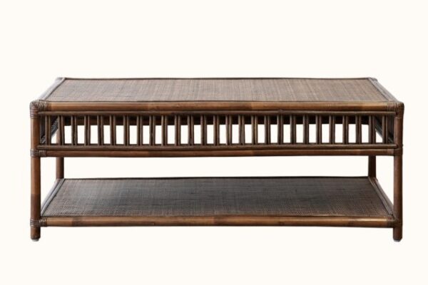 President Rattan Coffee Table - Brown Wash