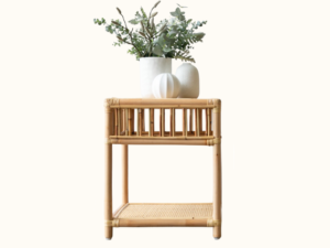 President Rattan Side Table - Natural