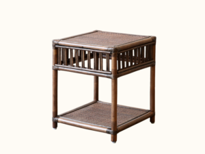 President Rattan Side Table - Brown Wash