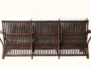 President Rattan 3 Seater Lounge Brown Wash Coastal, Federation Colonial plantation raffles American Palm Beach Cane Bamboo