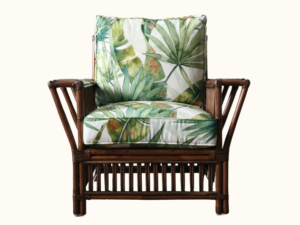 Rattan Armchair Coastal, Federation Colonial plantation raffles American Palm Beach Cane Bamboo Tropical Cushions