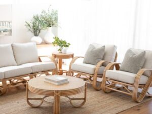 Pretzel Rattan Lounge Suite - Natural