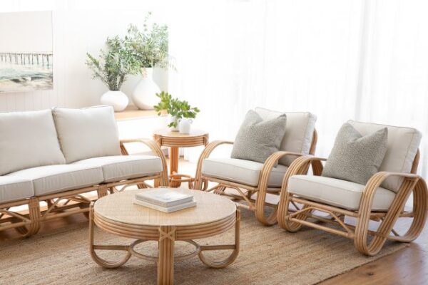 Pretzel Rattan Lounge Suite - Natural