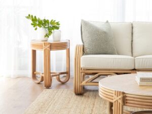 Pretzel Side Table Natural in Coastal Setting