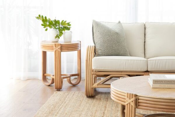 Pretzel Side Table Natural in Coastal Setting