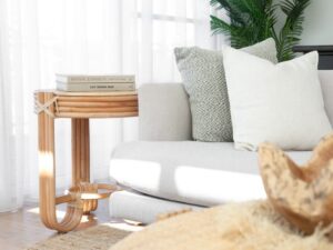 Pretzel Side Table Natural in Coastal Setting