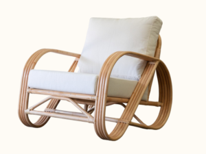 Pretzel Rattan Armchair - Natural