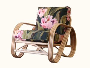 Pretzel Rattan Armchair - Natural Midsummer Tulips