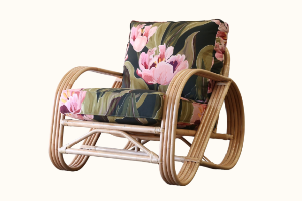 Pretzel Rattan Armchair - Natural Midsummer Tulips