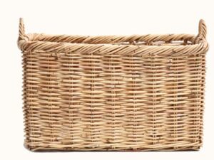 Large Providence Wicker Basket Natural Farmhouse, Federation, Storage, Firewood, washing basket