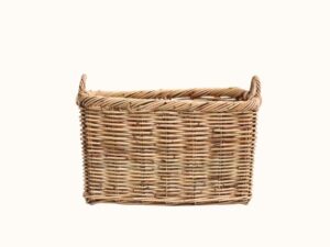 Small Providence Wicker Basket Natural Farmhouse, Federation, Storage, Firewood, washing basket