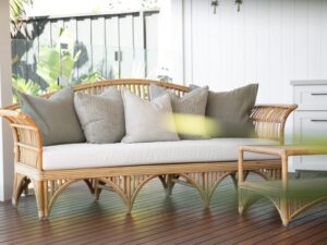 Queenslander Split Cane Daybed - Natural Coastal outdoor veranda covered