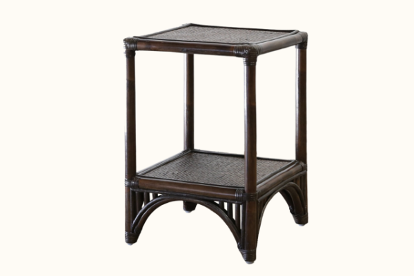 Queenslander Split Cane Side Table - Tobacco