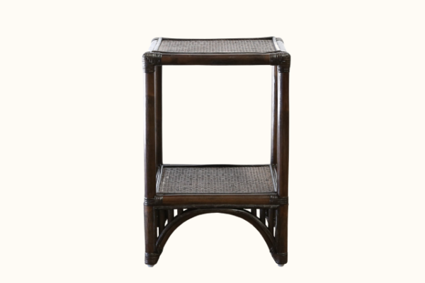 Queenslander Split Cane Side Table - Tobacco