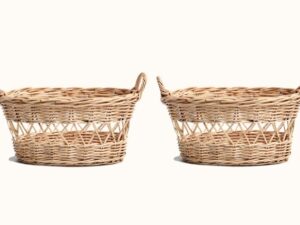 Wicker Washing Laundry Basket Oval Natural Rattan Cane Storage Coastal eco-friendly