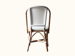 Tolix Woven Bistro Chair - Natural & White. Hamptons, Federation, Halcyon House, Cabarita Beach, French Cafe, London, European, Coastal