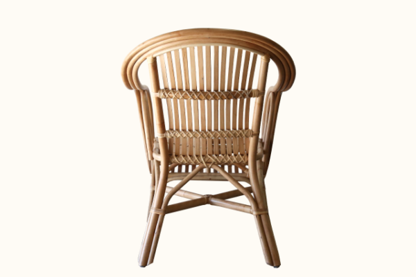 Truro Split Cane Armchair - Natural back