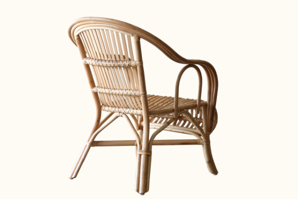 Truro Split Cane Armchair - Natural side angle